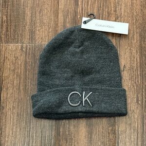 Calvin Klein Gray Toboggan Hat Unisex NWT